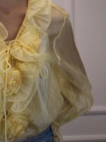 Блузка прозрачная желтая