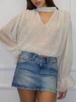 Beež täpiline pluus