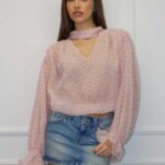 Täpiline šifoonpluus