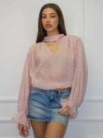 Täpiline šifoonpluus