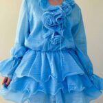 Платье с рюшами