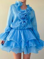 Платье с рюшами