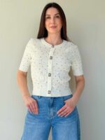 Lühikeste varrukatega džemper valge