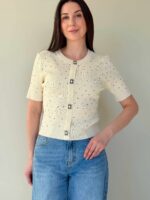 Lühikeste varrukatega džemper nööpidega