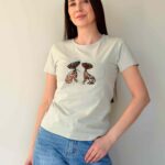 T-särk prindiga rinna peal