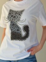 Kassiga T-särk valge