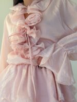 Платье с шортами пудра