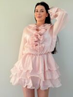 Платье с на резинке на поясе