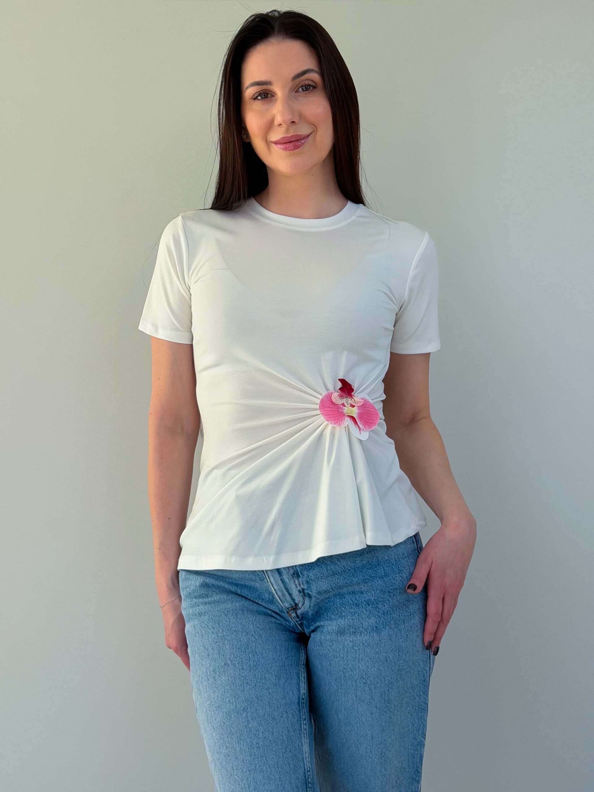 T-särk orhideega T-särk orhideega valge