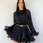 Manžeti ja vööga kleit