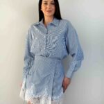 Ümberseotava seelikuga särgi ja seeliku komplekt