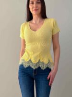 Футболка с ажурным низом