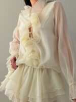 Volangidega kleit kollane