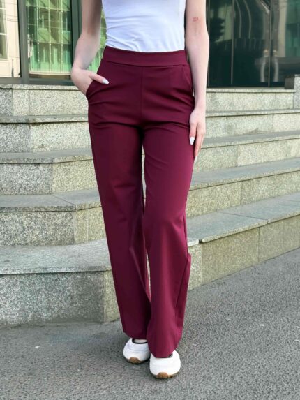 Naiste püksid bordoopunane