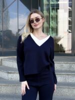 Костюм из вязаного трикотажа