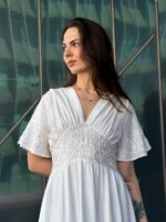 Платье макси с V-горловиной