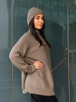Naiste soonikkoes beanie-müts taupe