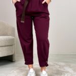 Брюки из плотного трикотажа на резинке