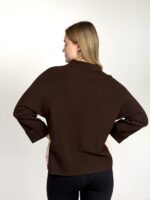 Šokolaadipruun oversize kivikestega džemper